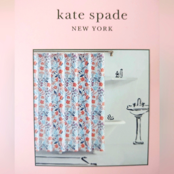 🎁Kate Spade New York Multi Floral Shower Curtain - Picture 2 of 3
